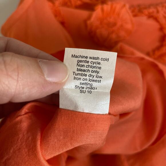 J Crew Size 8 Cotton Silk Blend Lightweight Tank Blouse Top Lined Peach Coral - Picture 9 of 12